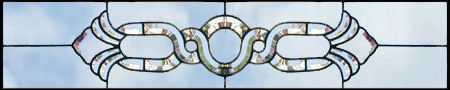 Custom Victorian style beveled glass thorizontal ransom window