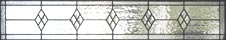 Custom leaded glass transom with diamond bevels