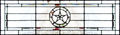 Custom Texas star leaded beveled glass transom window