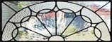 Custom leaded glass beveled transom window