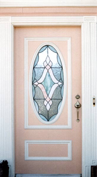 stained and leaded glass custom door window