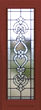 mahogany door with privacy leaded glass door window