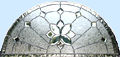 Custom leaded glass arch window