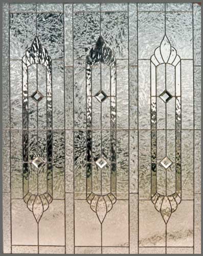 large leaded glass privacy window custom glass design