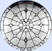 leaded glass bevel circle window