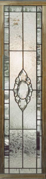 leaded glass vertical sidelight window