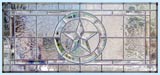 Custom leaded glass beveled transom window