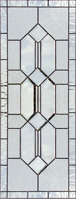 double house bevels leaded glass custom window