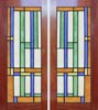 Custom stained and leaded glass ABSTRACT 26 window