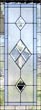 BLUE DIAMONDS custom leaded beveled glass window