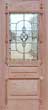 mahogany door with vic66d leaded glass bevel window