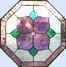 OCTMAUVE custom leaded glass window