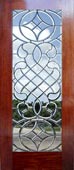 mahogany door with p12d leaded glass bevel window