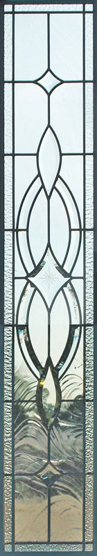 leaded glass bevel sidelight window custom glass design