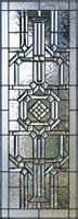 Custom leaded glass window abstract 35v