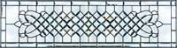 Custom leaded glass beveled transom window