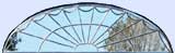 Custom leaded all beveled glass arched transom window