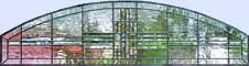 Custom leaded glass arch window
