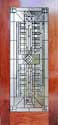 mahogany door with abstract 37 leaded glass window