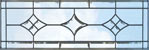 Custom leaded glass beveled transom window
