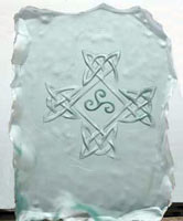 Custom deeply carved Celtic sandblasting